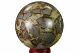 Crystal Filled, Polished Septarian Sphere - Utah #167616-1